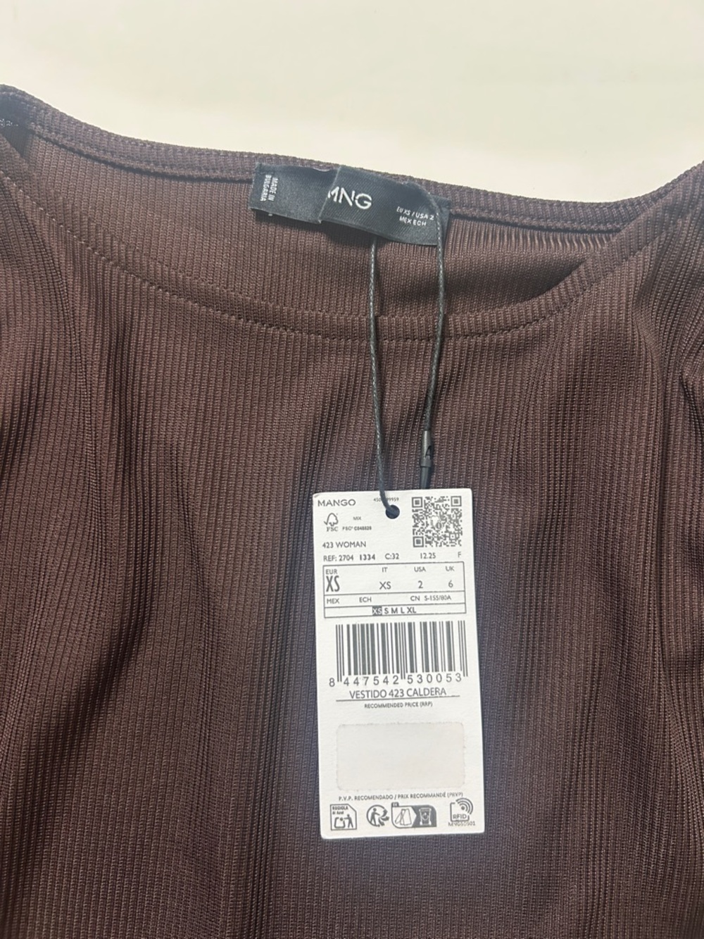 Mango (size 2) FLARED MIDI-DRESS WITH BELT - Picture 9 of 11